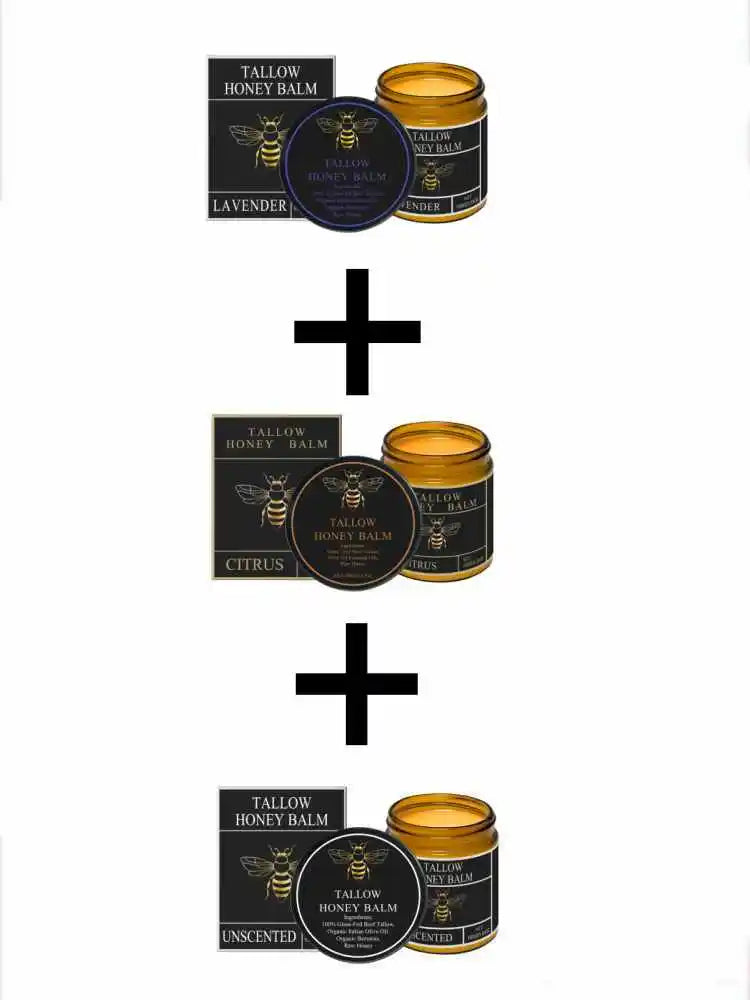 Honey & Beef Tallow Body Cream | Deep Moisture Lavender Citrus