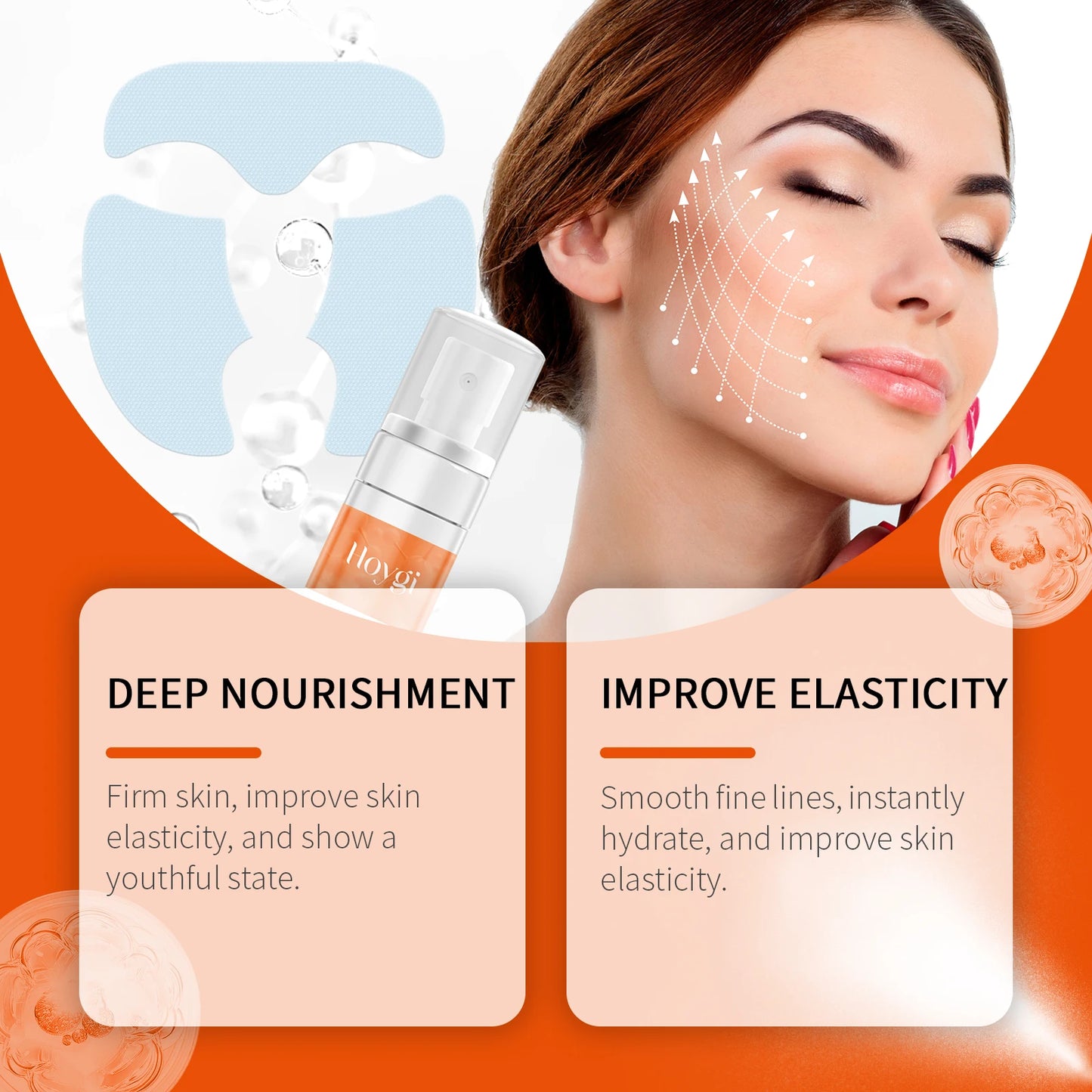 Soluble Collagen Mask Firming Lifting Fade Fine Lines Removal Wrinkle Increase Skin Elasticity Anti Aging Nourish Face Skin Care Peaceful Pleasures Health and Wellness