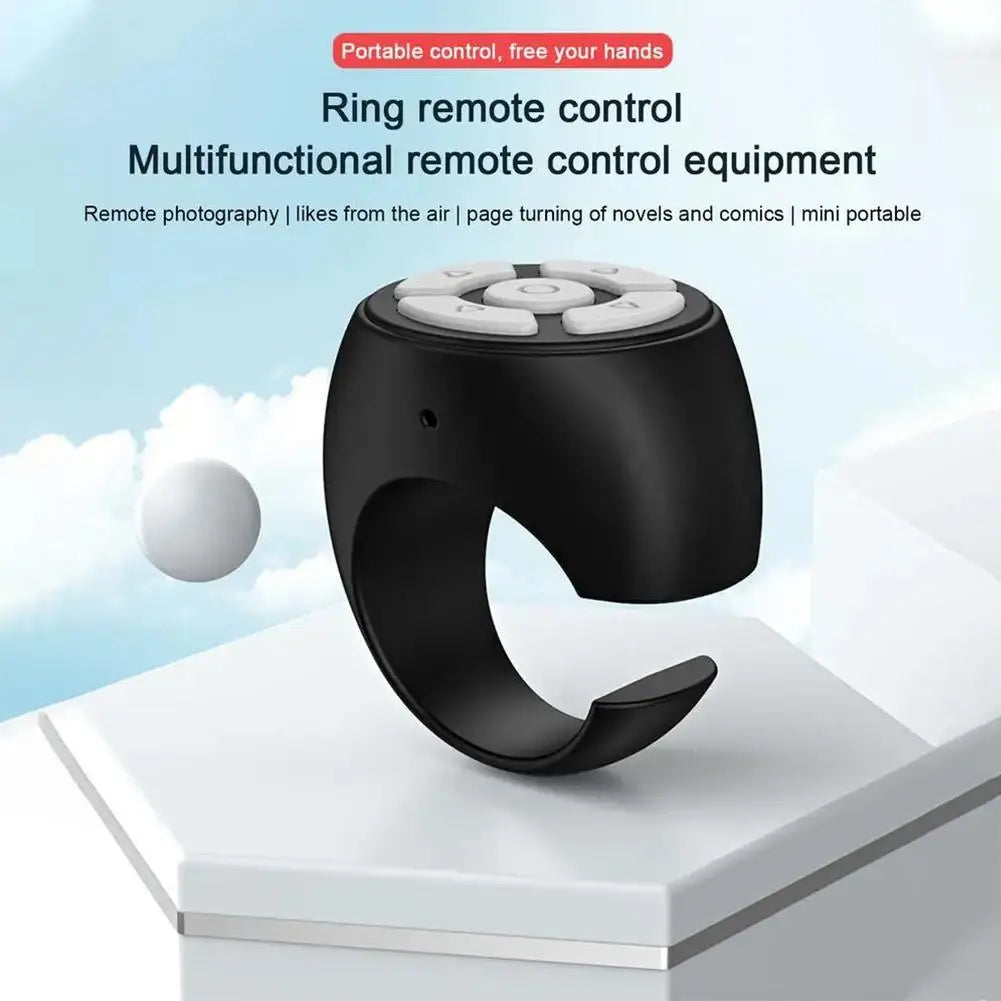 Bluetooth Ring Remote – Wireless Selfie Shutter & Page Turner
