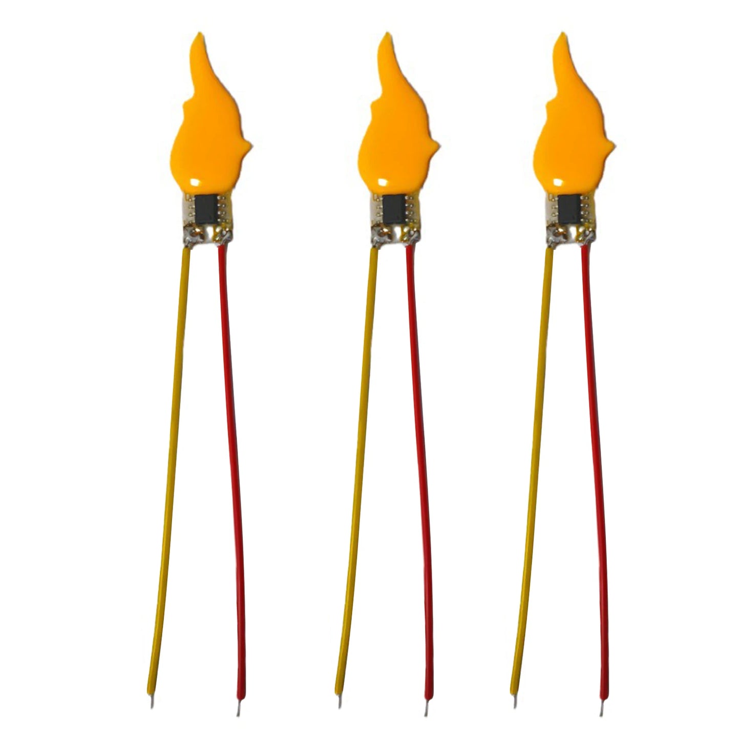 3/5/10PCS Flame Light Bulbs 2200K Diode 3V LED Flame Effect Light Bulb Flame LED Filament for Halloween Christmas Decor Peaceful Pleasures Health and Wellness 3Pcs