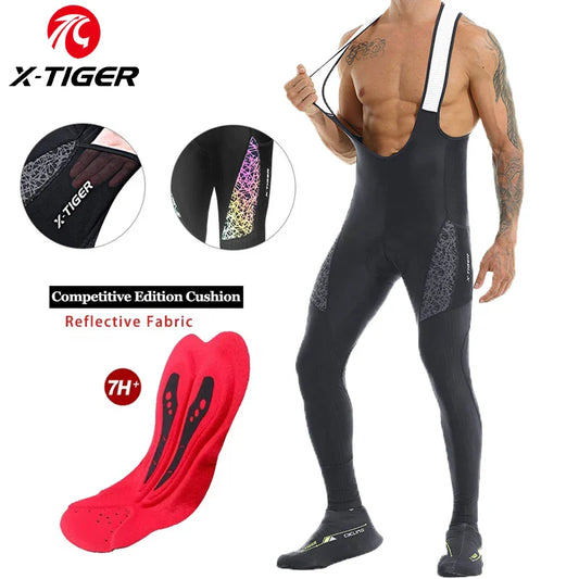 X-TIGER Men's Cycling Bib Pants | Breathable MTB Road Tights Cycling Bib Tights Oasis Select