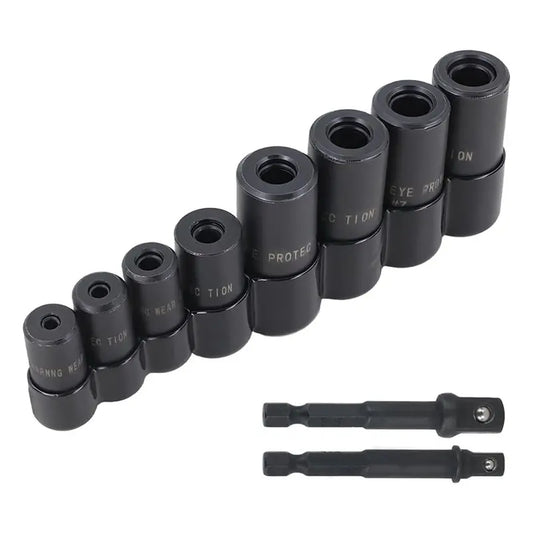 A36T-MCTI Standard Tap Socket Set 70500- 8 Pcs, Fits 1/4"& 3/8" Drive, For 1/2"& 1/8" NPT, Up To 12Mm Metric Peaceful Pleasures Health and Wellness Black