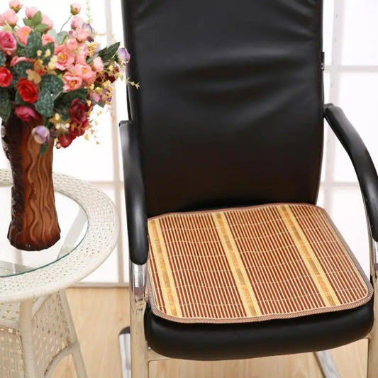 Bamboo Cool Seat Cushion – Breathable Chair Pad Home & Office Bamboo Seat Cushion Peaceful Pleasures Health and Wellness