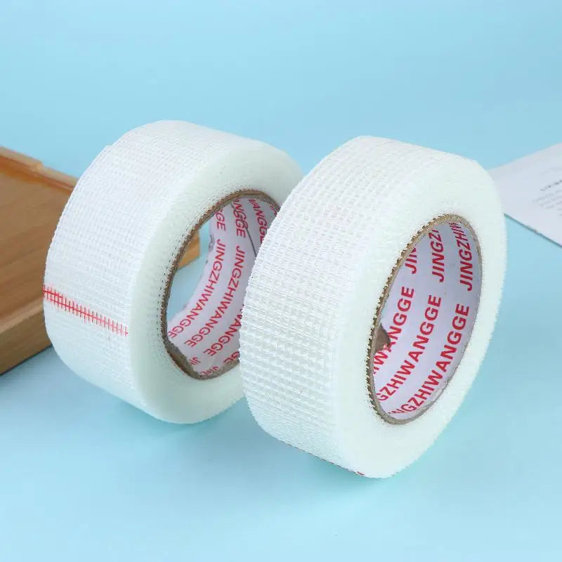 New 2 Roll 30M Glass Fiber Self-adhesive Mesh Tape Wall Crack Repair Thermal Insulation Decorative Mesh Seam Tape Peaceful Pleasures Health and Wellness