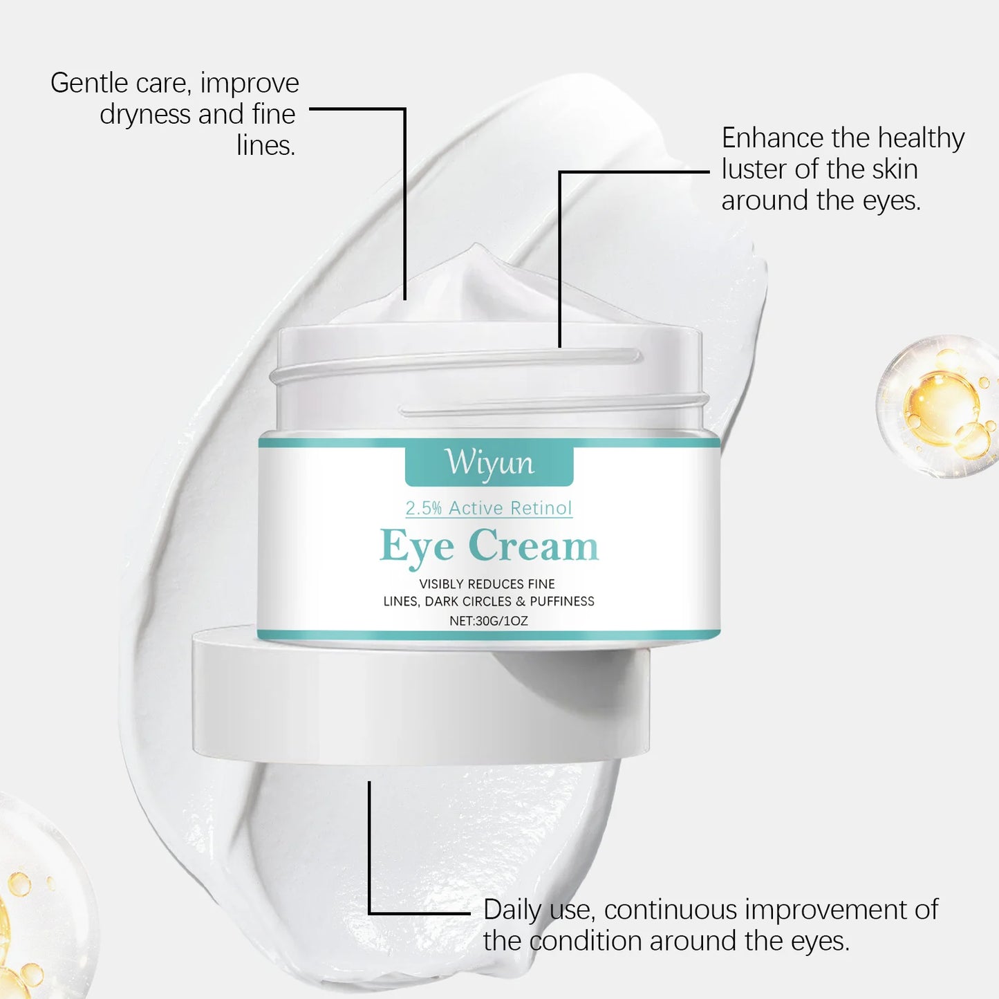 WIYUN Retinol Eye Cream – Dark Circles, Fine Lines & Anti-Aging