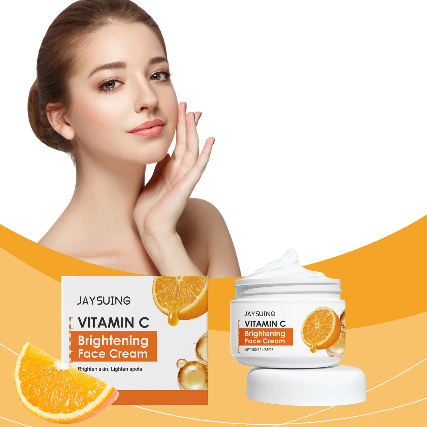 Vitamin C Brightening Face Cream Improve Dullness Powerful Antioxidation Lock Moisture Reduce Fine Line Moisturizing Face Lotion Peaceful Pleasures Health and Wellness