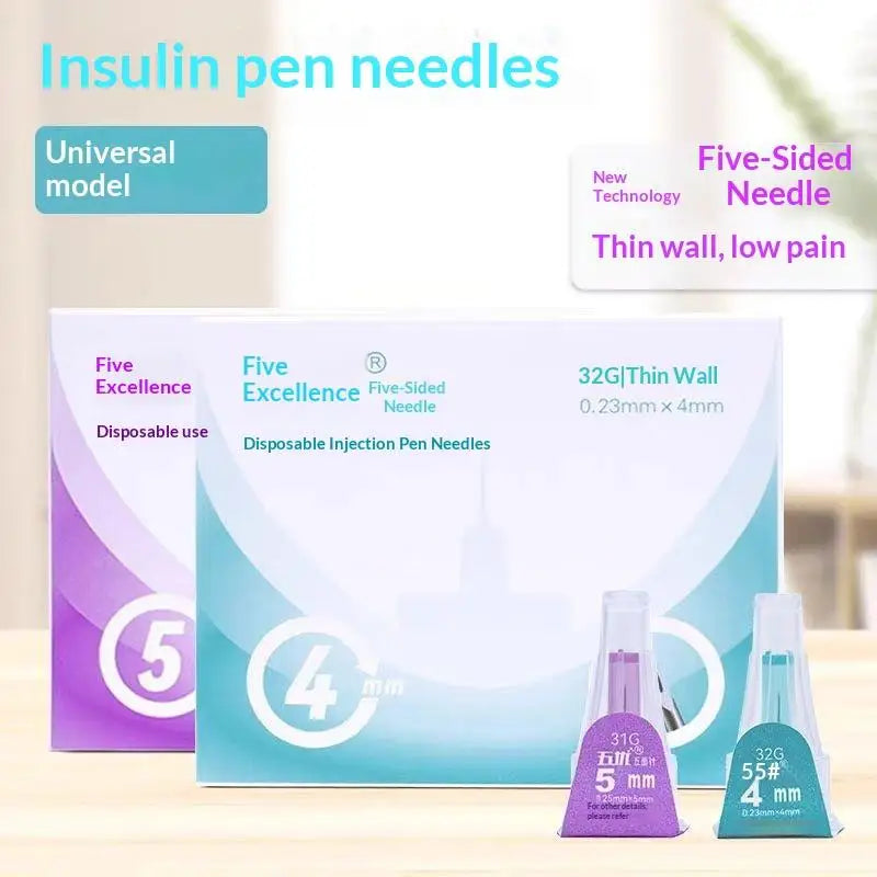 7Pcs/Box Universal Insulin Injection Needle Individual Packaging Insulin Needle 4mm 5mm 6mm 8mm Peaceful Pleasures Health and Wellness