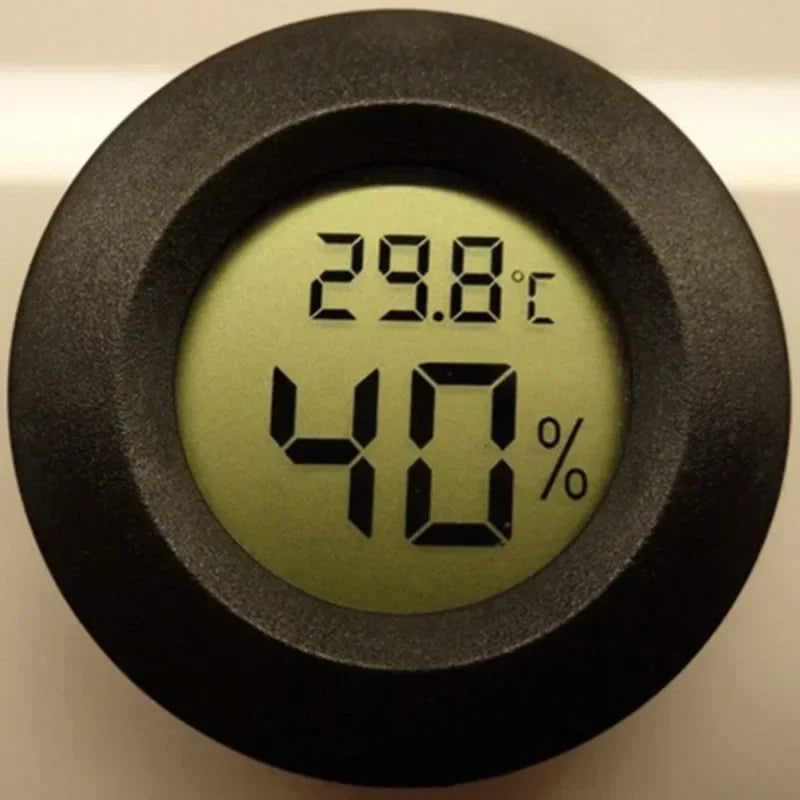 Digital Hygrometer Thermometer for Humidor – Round LCD Hygrometer Thermometer Peaceful Pleasures Health and Wellness