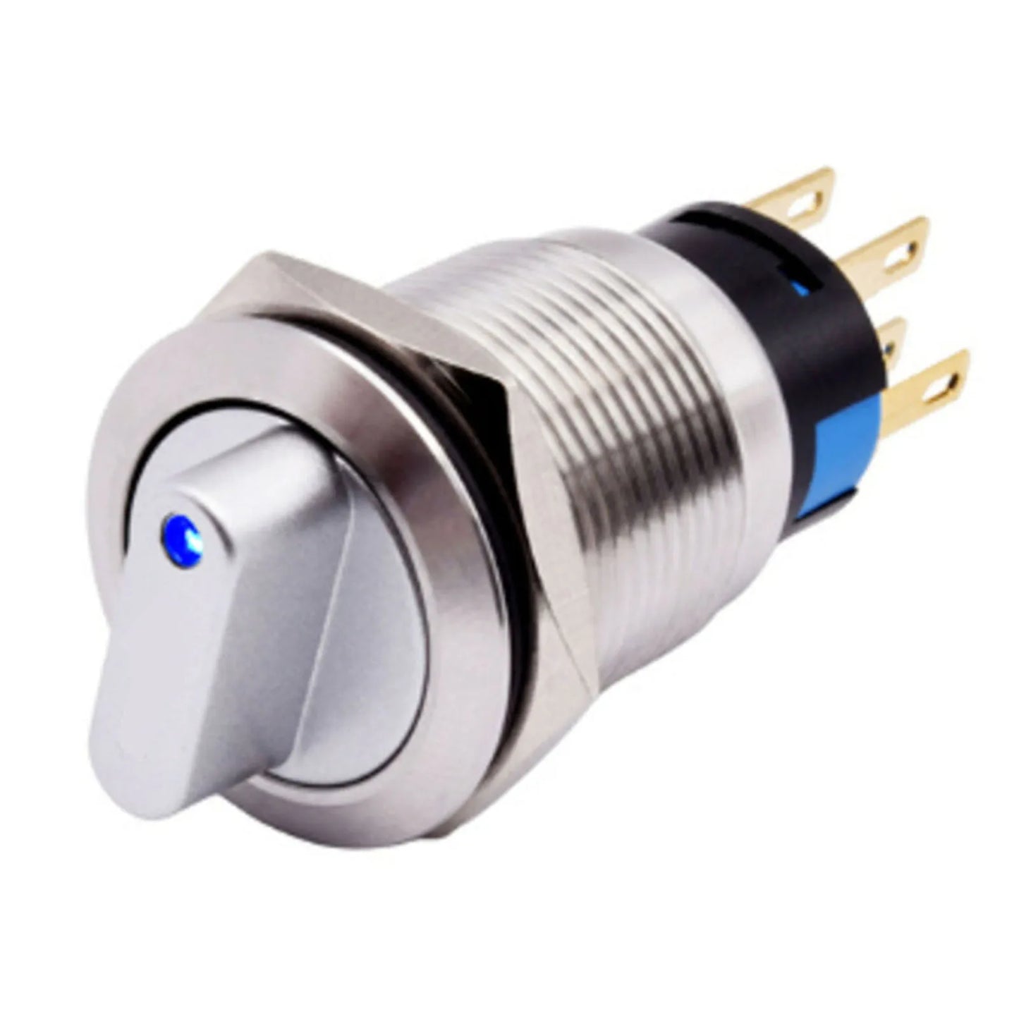 Stainless Steel 304 Rotary Switch Mounting Latching 2 Position 3-6V