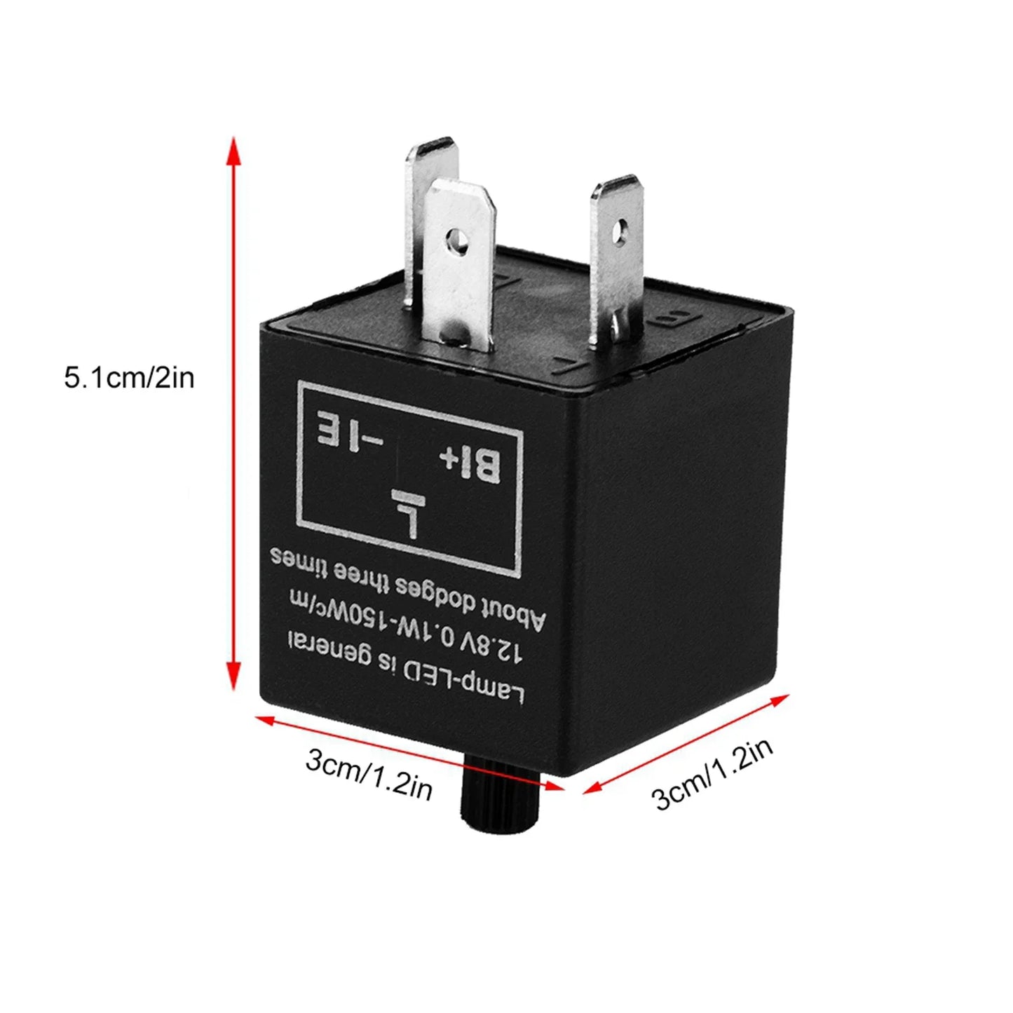 Flasher Blinker Relay Fix 12V 3 Pin Adjustable LED Light Turn Signal