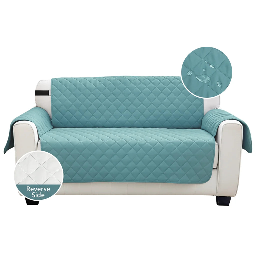 Pet Blanket Sofa Cover Waterproof & Anti-Slip Slipcovers Washable Elastic Straps Couch Recliner Armchair Protector for Kids Pets Peaceful Pleasures Health and Wellness Blue Loveseat