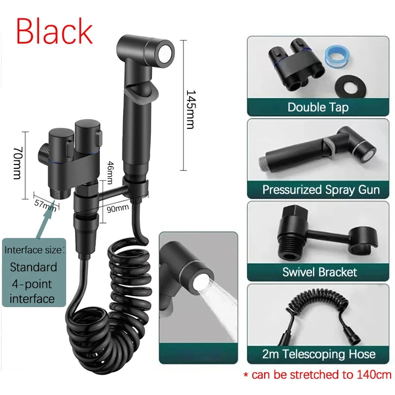 Handheld Bidet Sprayer – 304 Stainless Steel Toilet Spray Gun