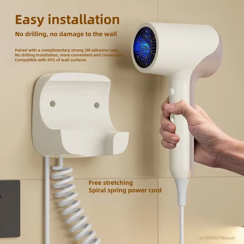 2026 Latest Hotel Wall-Mounted Hair Dryer, 1800W High-Power Negative Ion Hair Care, No-Drill Installation, Hotel-Grade Hair Drye Peaceful Pleasures Health and Wellness