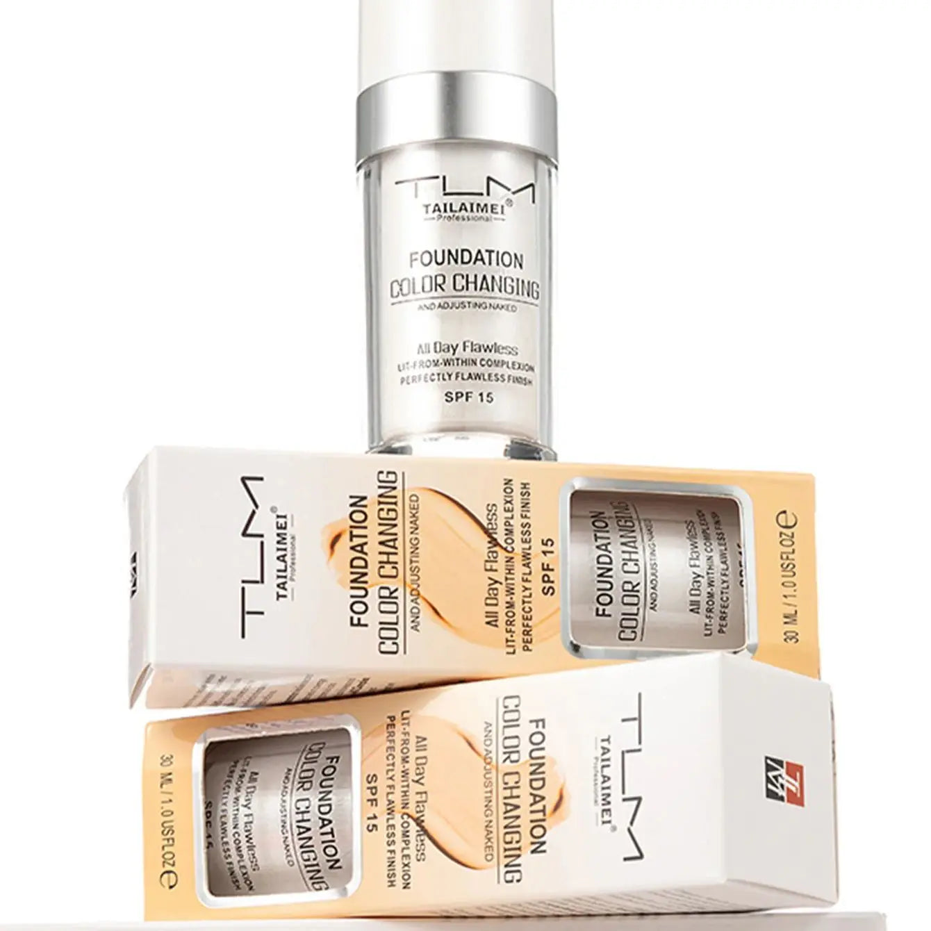 Color-Changing Liquid Foundation 30ml – Matte, SPF15 & Hydrating