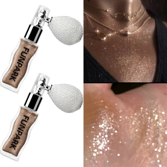 FUNPARK Highlighter Powder – Pearlescent Face & Body Glow Bronzer & Highlighter Oasis Select