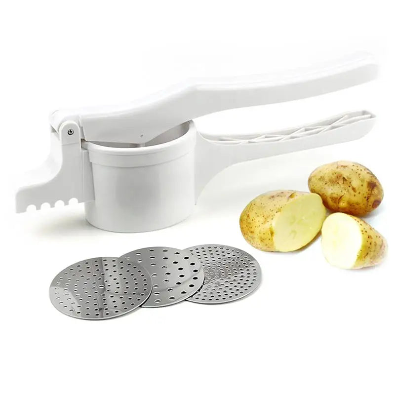 White Potato Ricer Stainless Steel Puree Fruit Vegetable Press Maker Manual Food Ricer Fruit Masher for Kitchen DC05 Peaceful Pleasures Health and Wellness