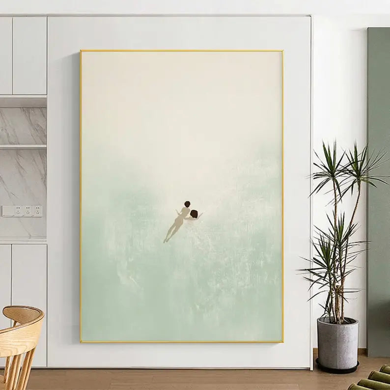 Hand Painted Abstract Canvas Wall Art | Large Colorful Painting Canvas Wall Painting Peaceful Pleasures Health and Wellness 10 40x60cm Unframed