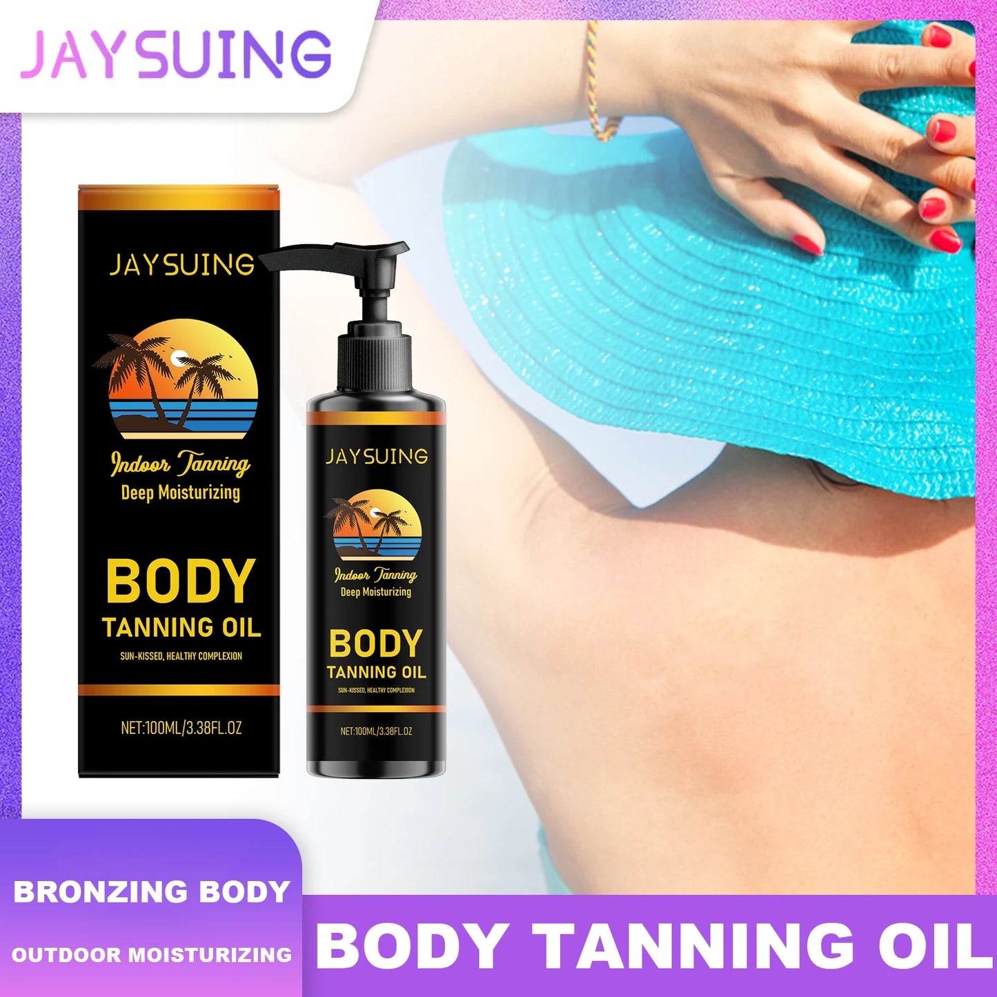 Jaysuing Body Tanning Oil – Natural Glow & Bronze Drops