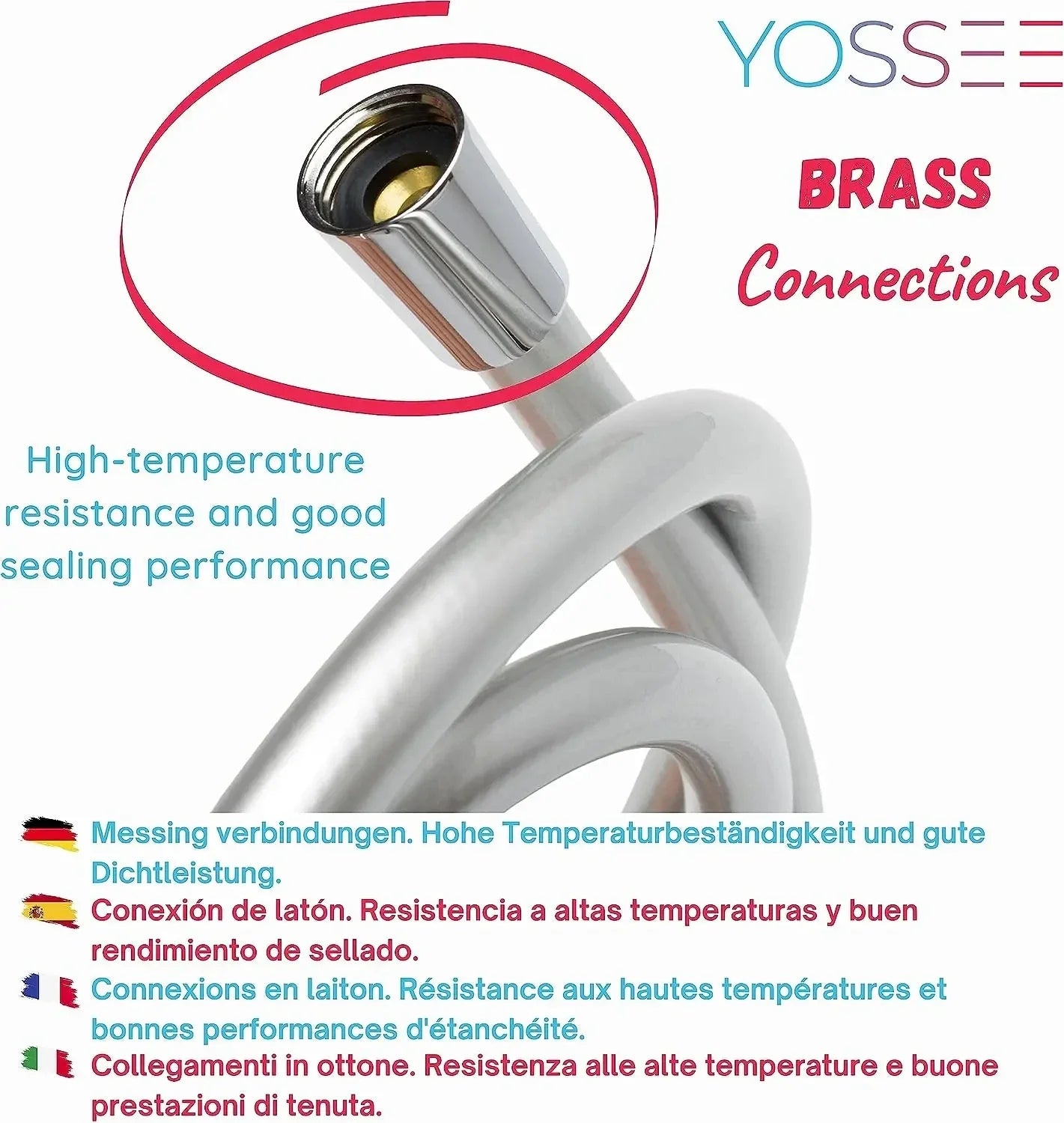 Flexible PVC Shower Hose 1.5M–4M | Silver, Black & Gold