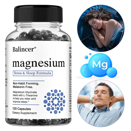 Magnesium Glycinate 120 Capsules – Sleep, Mood & Muscle Support Mineral Supplement Peaceful Pleasures Health and Wellness