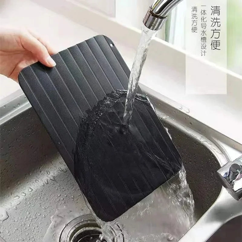 1pcs Fast Defrost Tray Fast Thaw Frozen Food Meat Fruit Quick Defrosting Plate Board Defrost Tray Thaw Master Kitchen Gadgets Peaceful Pleasures Health and Wellness