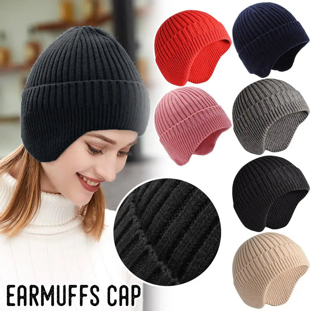 Winter Knit Beanie with Ear Protection – Unisex Cycling Hat
