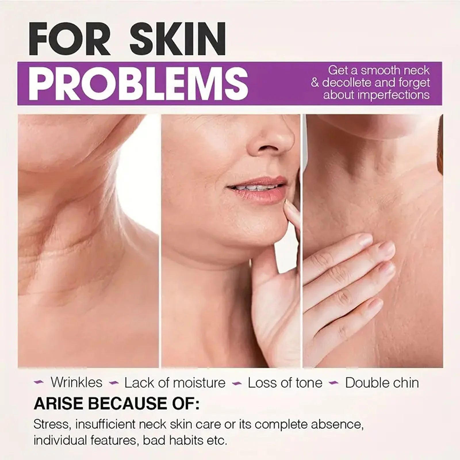 Collagen Face & Neck Tightening Cream,Neck Firming Cream for Reduce Double Chin Neck Firming and Lifting Anti Wrinkle Neck Moist Peaceful Pleasures Health and Wellness