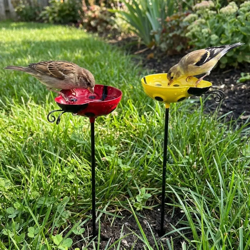 Bee Watering Station Iron Art Garden Stake – Rust-Resistant