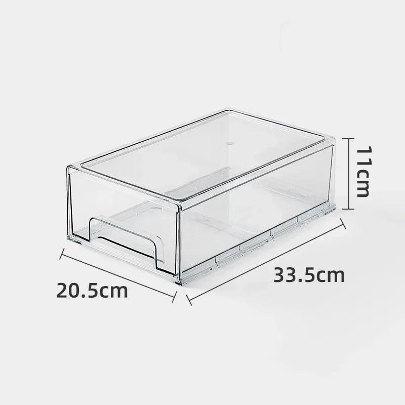 Transparent drawer storage box Large capacity Table cosmetic sundries sorting box Simple office stationery multilayer organizer Peaceful Pleasures Health and Wellness white M