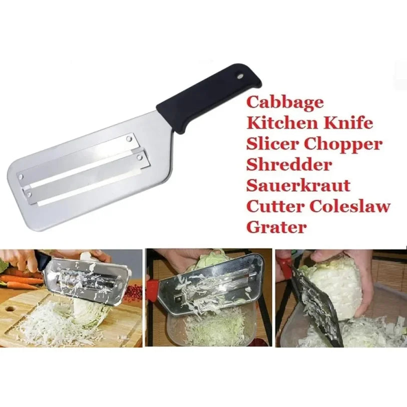 Stainless Steel Cabbage Shredder Knife | Double Blade Slicer