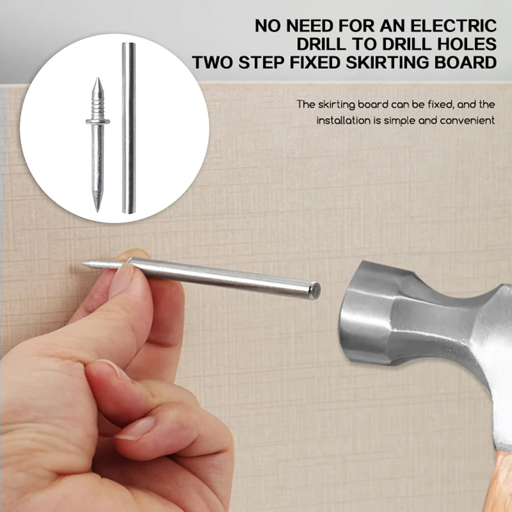 Trace-Less Nails Seamless Double Head Nails Skirting Boards Invisibles Safety Screws With Double Head Nails Home Improvement Peaceful Pleasures Health and Wellness