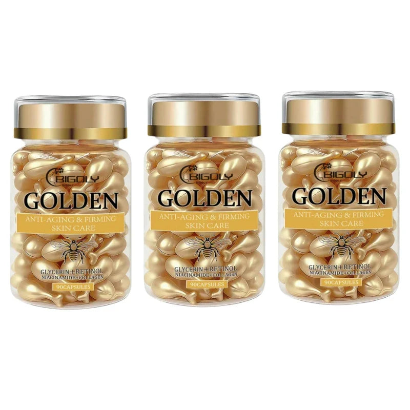 Retinol & Collagen Face Serum Capsules – 90ct Anti-Aging