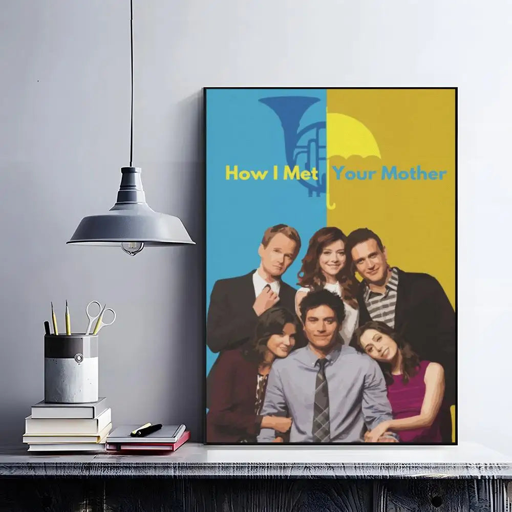 How I Met Your Mother Poster – HD Self-Adhesive Wall Art Wall Art Poster Peaceful Pleasures Health and Wellness Black5 50X70cmNoframe