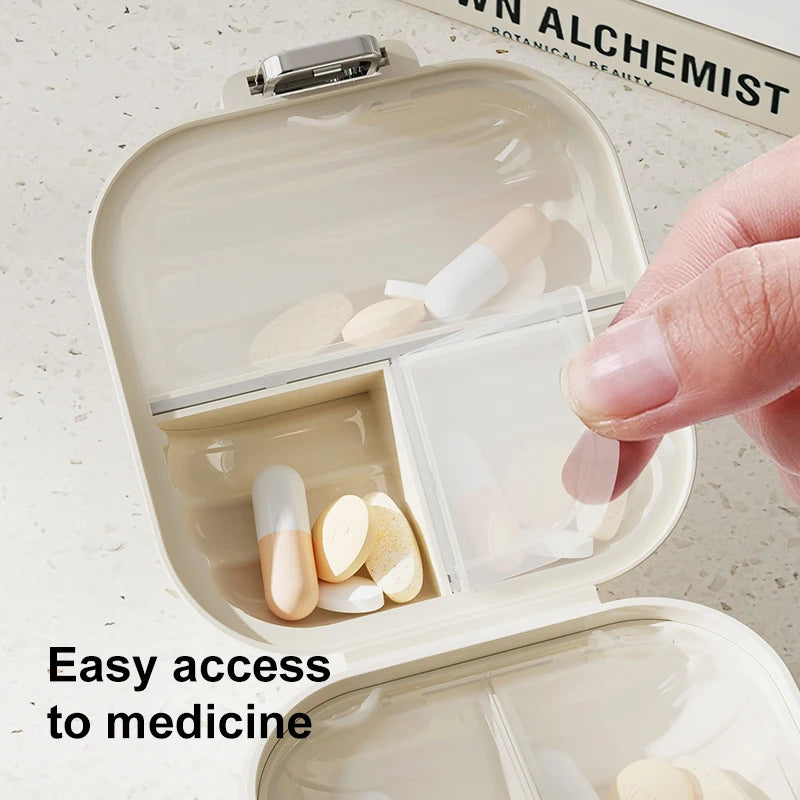 Portable Mini Pill Box, Outdoor Travel Pocket-sized Compartmentalized Pill Storage Box with Sealed Moisture-proof Design Peaceful Pleasures Health and Wellness