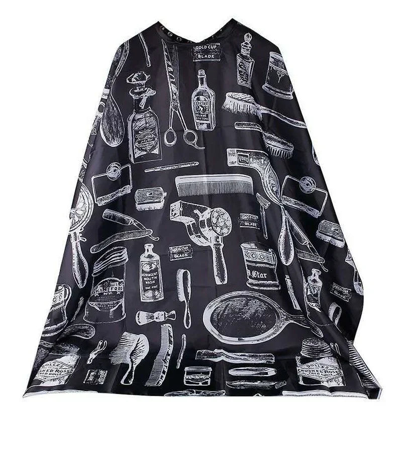 Hairdressing Coth Pattern Cutting Hair Waterproof Cloth Salon Barber Cape Professional Hair Stylist Retro Aprons Haircut Cape Peaceful Pleasures Health and Wellness Black tool