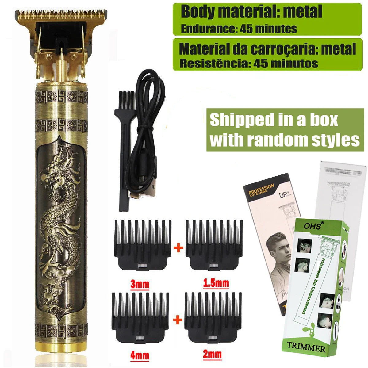 OHS T9 Electric Hair Clipper & Beard Trimmer – 0mm Barber