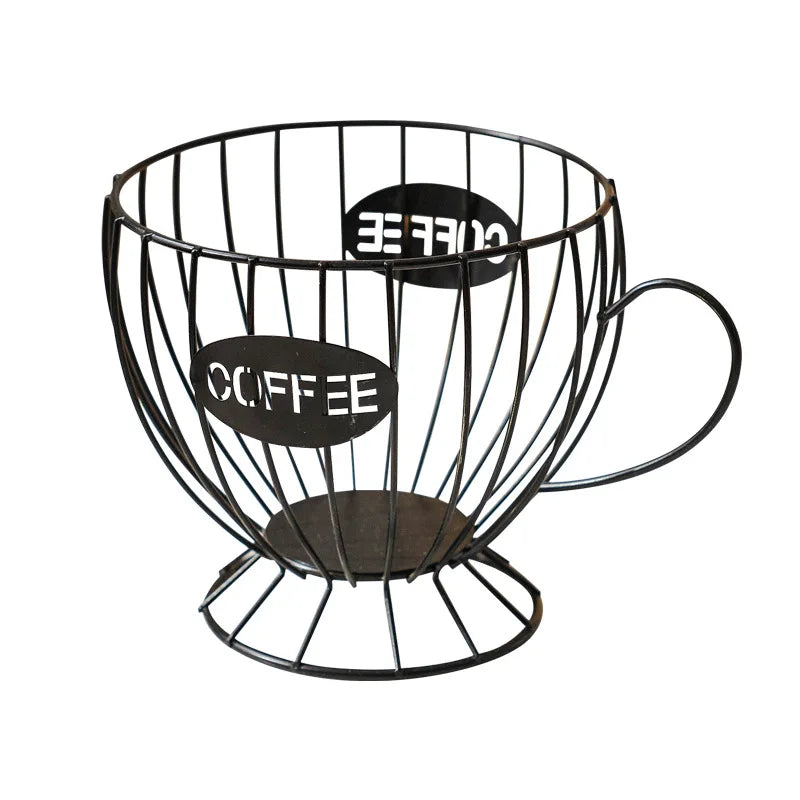 Large Capacity Metal Coffee Pod Holder – Countertop Organizer & Storage Rack for Coffee Pods