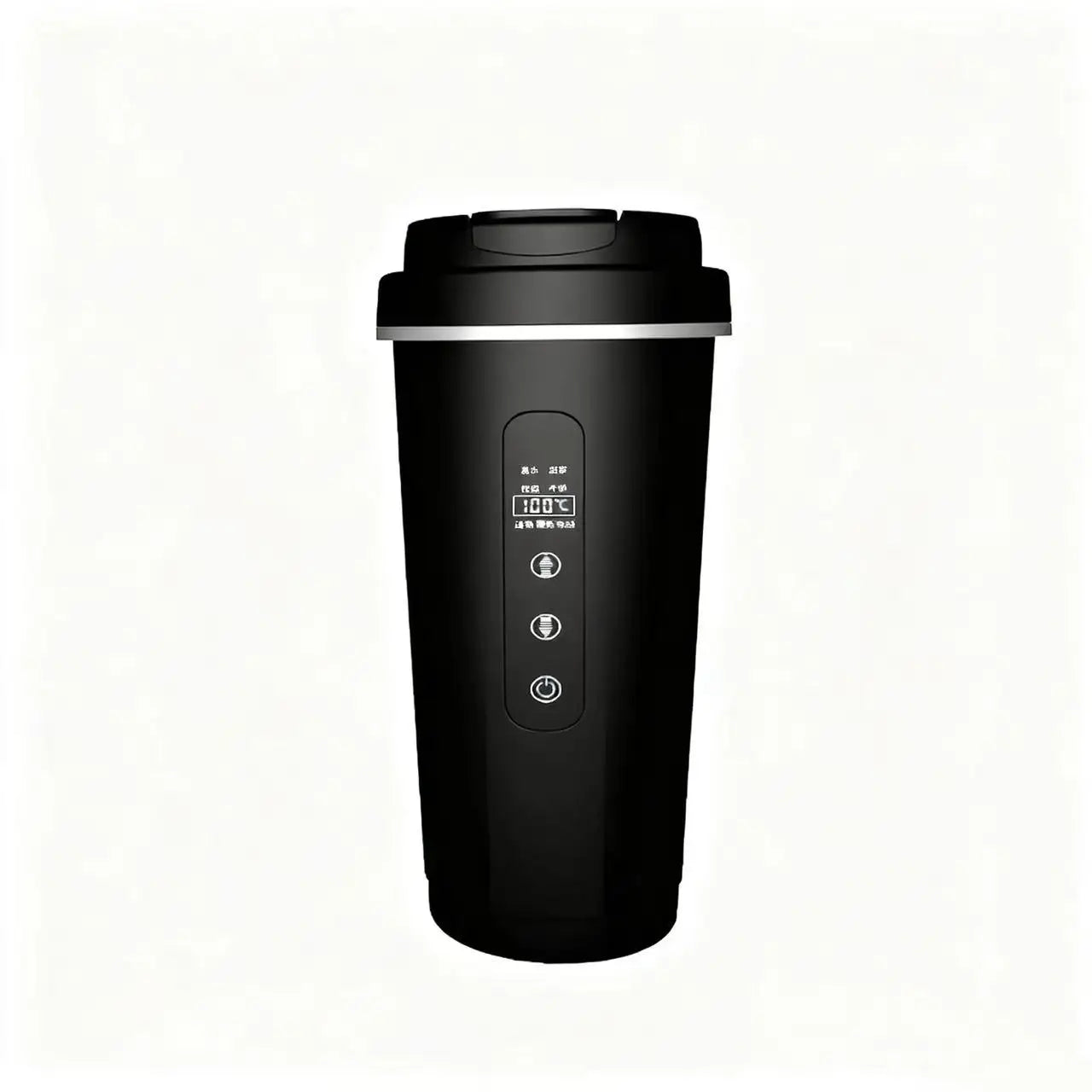 500ML Large Capacity Car-Mounted Electric Heating Cup Intelligent Thermal Insulation Water Boiler Universal Car Hot Water Maker Peaceful Pleasures Health and Wellness Black