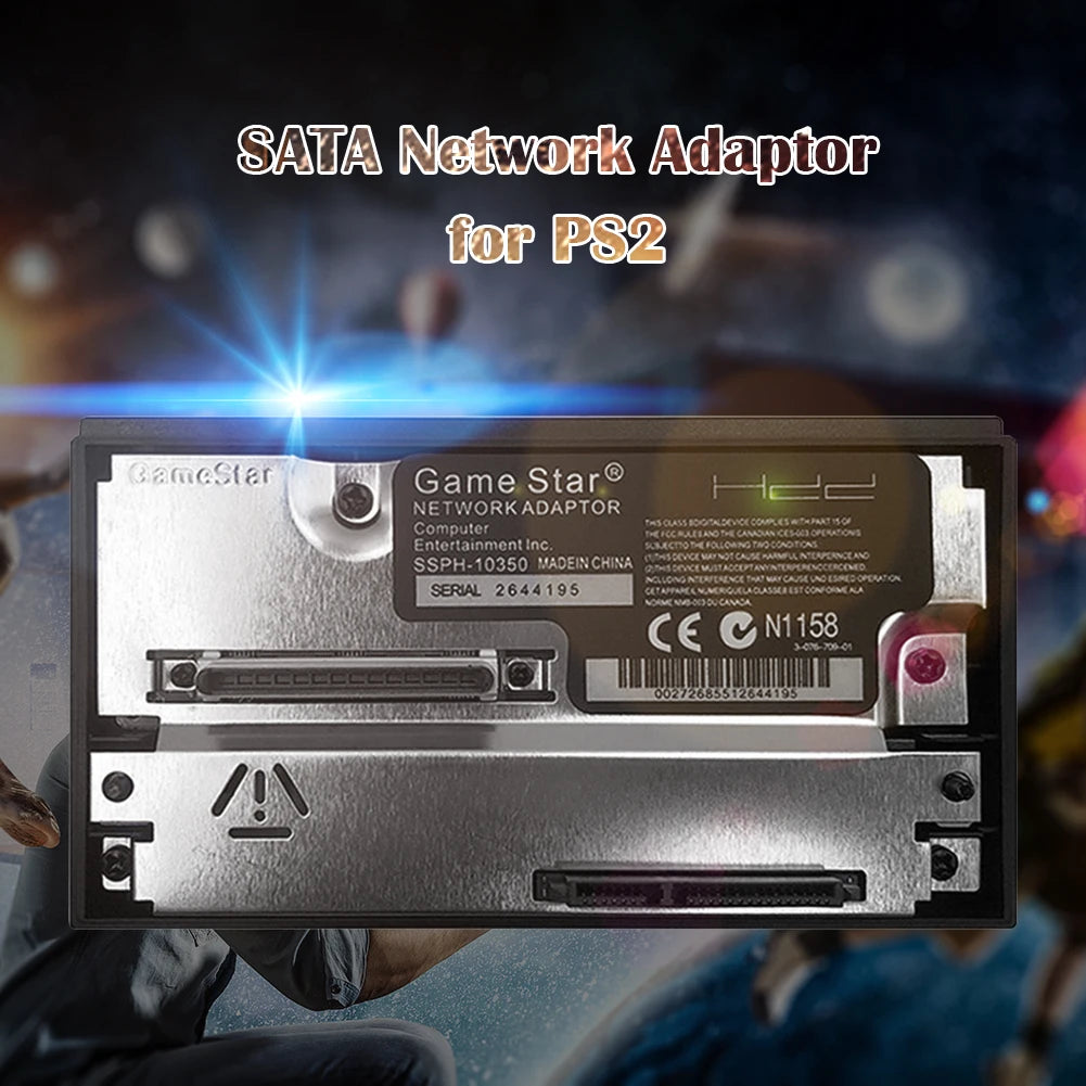 Portable Network Card Adapter SATA Interface Universal Game Console Adapter 2.5/3.5 Inch SATA HDD Gaming Accessories for PS2 Peaceful Pleasures Health and Wellness