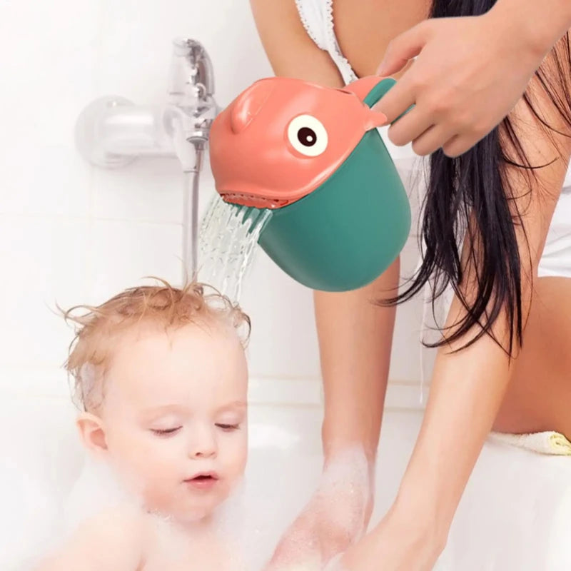 multi-functional Clownfish Shampoo Cup Baby Shampoo Rinser Cup Children Washing Head Rinse Cup Bathroom Shower Sprinkler Spoons Peaceful Pleasures Health and Wellness