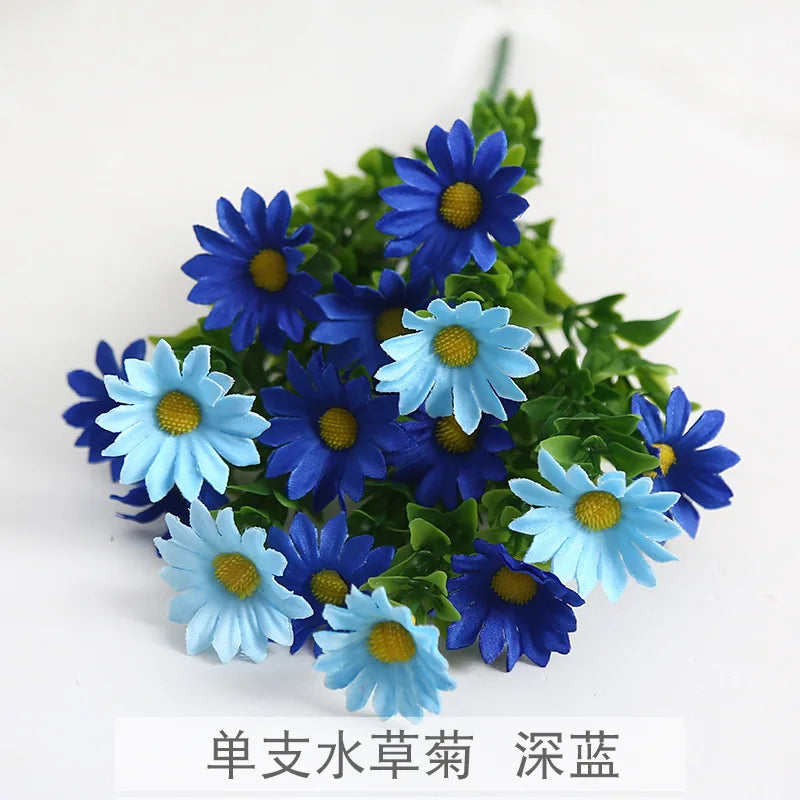 15-Head Faux Silk Daisy Bouquet | Wedding & Home Decor