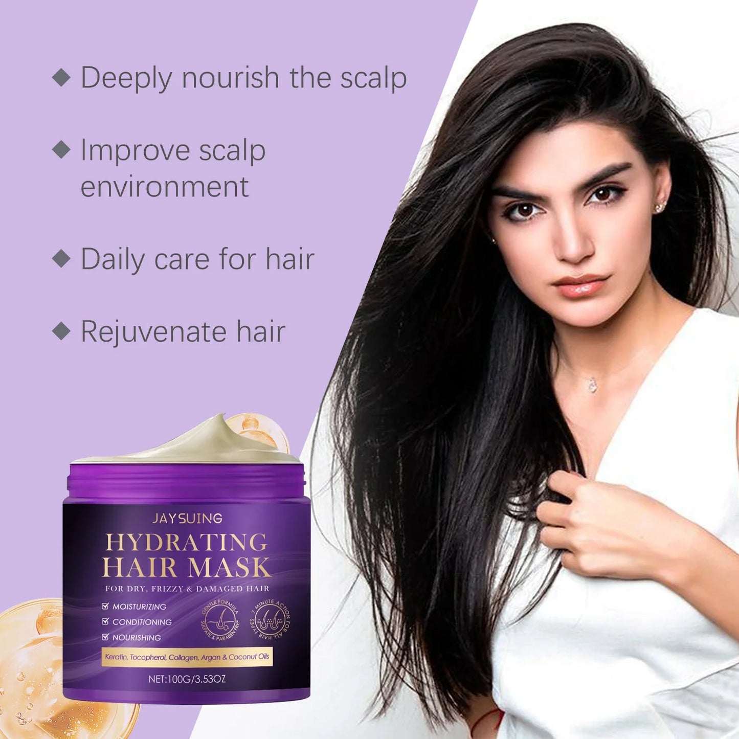 Jaysuing Collagen Hair Mask – Repair, Moisturize & Strengthen 100g