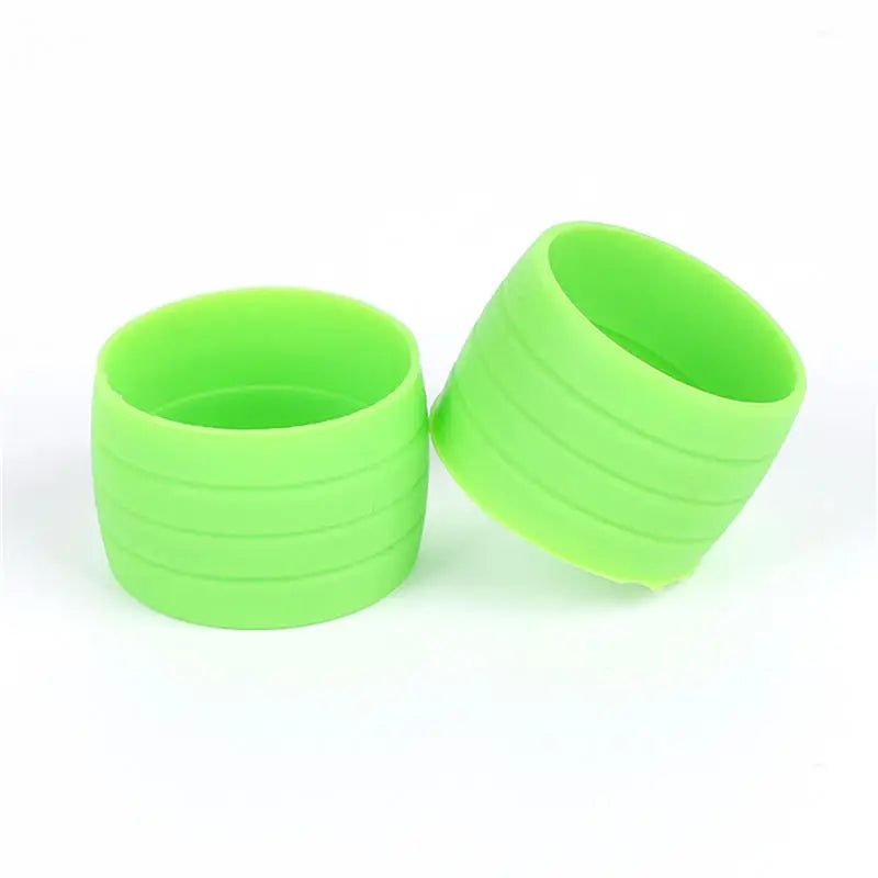 1 Pair Cycling Handlebar Tape Fixing Sleeve Ring Anti-skip Waterproof Plugs Protective Cover Bike Rubber Road Silicone Hand Peaceful Pleasures Health and Wellness Green