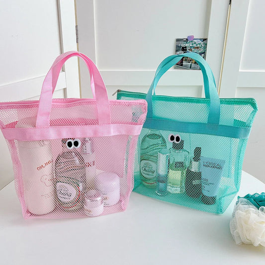 Big Eyed Fun Hand-held Beach Bag Wash Makeup Portable Large Capacity Peaceful Pleasures Health and Wellness