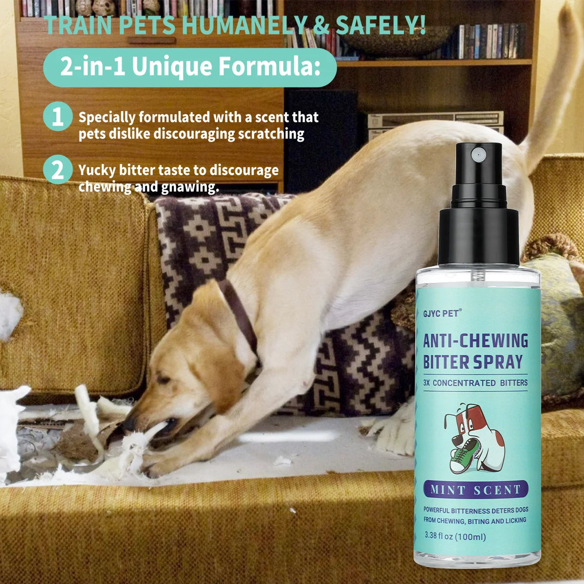 Bitter Apple No Chew Spray Dogs Pet Safe Training Aid Stop Furniture