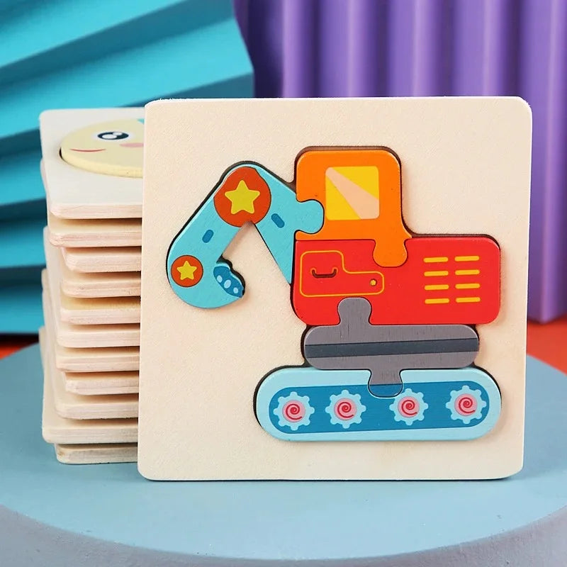 Montessori Wooden Animal Jigsaw Puzzle – Kids Learning Toy