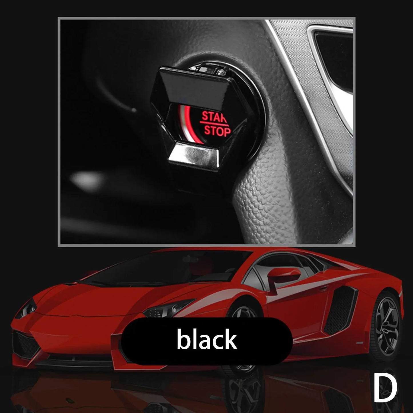 Car Engine Start Stop Switch Button Cover Ignition Anti-scratch Protection Decorative Car Auto Accessories Interior Car-Styling Peaceful Pleasures Health and Wellness D