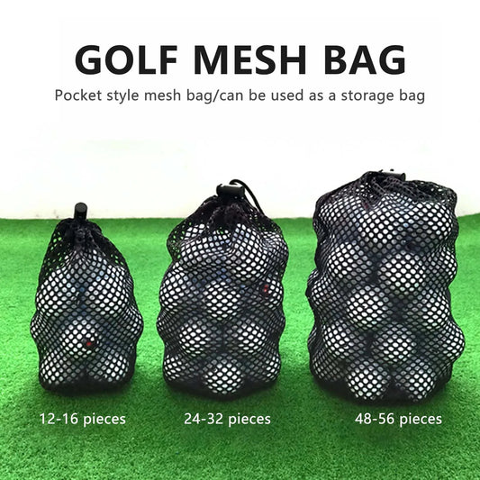 Black Golf Ball Pouch Bag with Durable Nylon Material Sports Mesh Net Bag Suitable for Outdoor Gyms Travel Peaceful Pleasures Health and Wellness