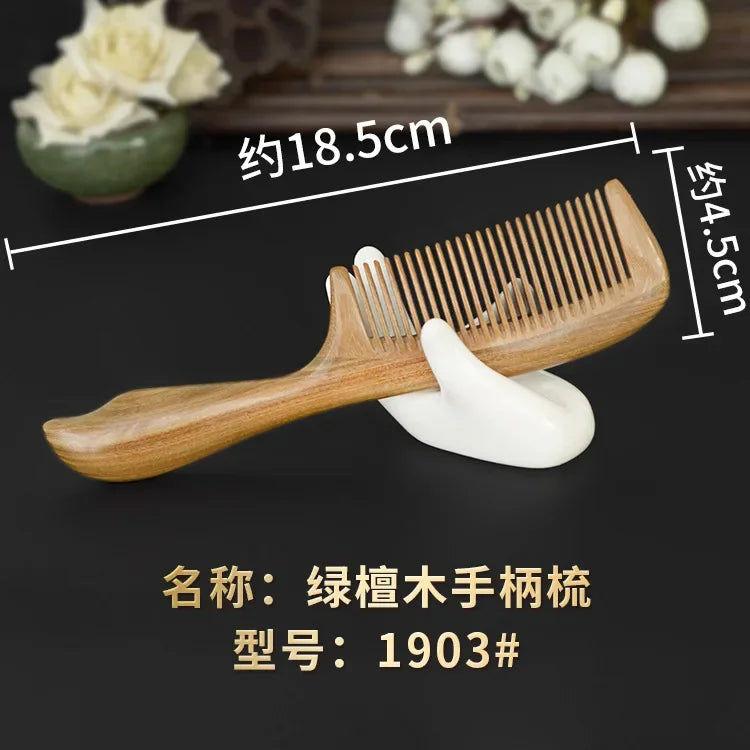 Sandalwood Hair & Beard Comb | Anti-Static, Wide & Narrow Tooth