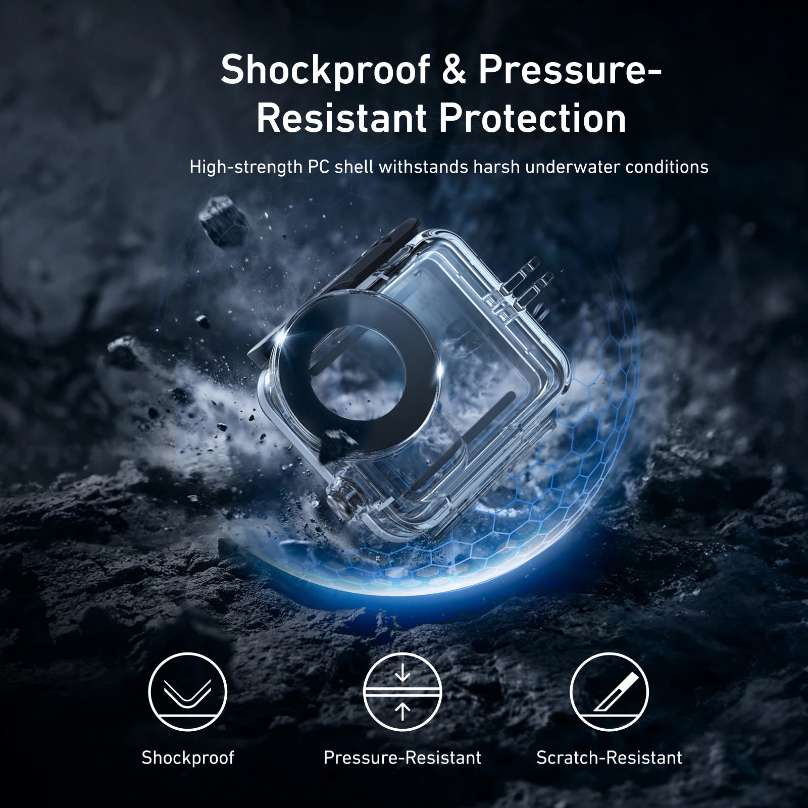 60M Camera Protective Shell Waterproof PC Sports Camera Cover Transparent Tempered Glass For DJI Osmo Nano High Sealing Design Peaceful Pleasures Health and Wellness
